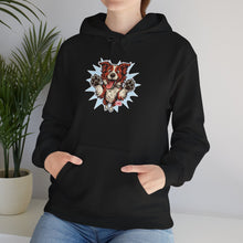 Load image into Gallery viewer, Playful Red and White Border Collie Animal Print Hoodie - Cozy Unisex Sweatshirt, Cute Gift for Pet Lovers