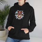 Playful Red and White Border Collie Animal Print Hoodie - Cozy Unisex Sweatshirt, Cute Gift for Pet Lovers