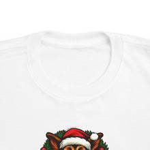 Load image into Gallery viewer, Toddler's Christmas German Shepherd Puppy Tee | Cute Holiday Shirt, Toddler GSD Dog xmas, Kids Holiday Apparel, Winter Fashion, Santa Tee