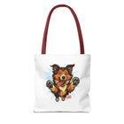 Cute Collie Dog Lover Tote Bag, AOP Dog Art Bag, Pet Owner Gift, Collie Lover Tote, Summer Beach Bag, Gifts for Dog Lovers