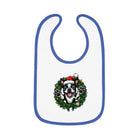 Baby Bib with Boston Terrier Holiday Design, Cute Christmas Bib, Baby Feeding Bib, Holiday Gift for New Parents, Bostie Lover Bib