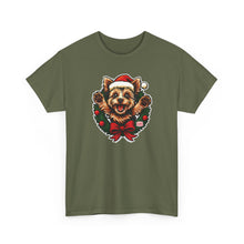 Load image into Gallery viewer, Christmas Yorkie Dog T-Shirt, Holiday Pet Tee, Unisex Graphic Tee, Cute Dog Lover Gift, Santa Dog Shirt, Christmas Apparel