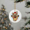 Festive Frenchie Ornaments, Pet Lover Gifts, Holiday Decor, Christmas Tree Decorations, 2-Sided Prints, Multiple Pack Options