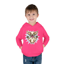 Load image into Gallery viewer, Happy Jumping Chihuahua Toddler Hoodie | Cute Dog Paw Print Design