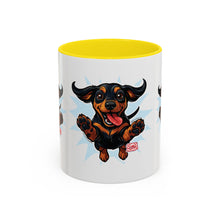 Load image into Gallery viewer, Dachshund Jumping Dog Accent Coffee Mug Cute Wiener Dog Gift (11oz)