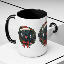 Load image into Gallery viewer, Christmas Black Labrador Dog Coffee Mug, Holiday Mug, Pet Lover Gift, Festive Black Mug, Dog-Themed Drinkware