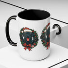 Christmas Black Labrador Dog Coffee Mug, Holiday Mug, Pet Lover Gift, Festive Black Mug, Dog-Themed Drinkware
