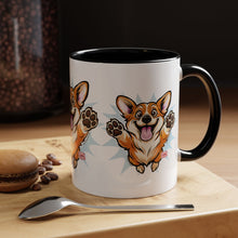 Load image into Gallery viewer, Corgi Coffee Mug - Cute Happy Corgi Accent Mug (11oz)