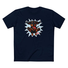 Load image into Gallery viewer, Playful Excited Dachshund Dog Leaping to Greet You - 100% Combed Cotton T-Shirt