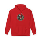 Festive Boston Terrier Wreath Design Hoodie - Cozy Winter Apparel, Gift for Her, Holiday Essentials, Warm Fleece, Casual Wear