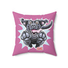 Black Labrador Mom Pillow | Cute Jumping Black Lab Decorative 2-Sided Throw Pillow