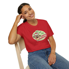 Christmas Frenchie Unisex Softstyle T-Shirt, Festive Dog Tee, Holiday Gift, Cute Pug Shirt, Casual Wear, Christmas Apparel
