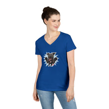 Load image into Gallery viewer, Playful Cane Corso Dog Lover's V-Neck T-Shirt, Pet Owner Gift, Animal Lover Apparel, Casual Tee, Birthday Gift, Women's Everyday Wear