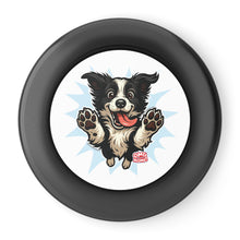 Load image into Gallery viewer, Happy Border Collie Illustration Frisbee | Dog Throwing Disc