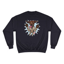 Load image into Gallery viewer, Champion Sweatshirt - Playful Jumping German Shorthaired Pointer Graphic GSP Premium Crewneck