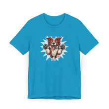 Load image into Gallery viewer, Fun Red and White Border Collie Dog Lover T-Shirt, Cute Pet Tee, Animal Lover Gift, Birthday Present for Dog Moms/Dads