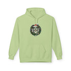 Festive Boston Terrier Wreath Design Hoodie - Cozy Winter Apparel, Gift for Her, Holiday Essentials, Warm Fleece, Casual Wear