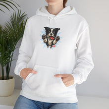 Load image into Gallery viewer, Cozy Border Collie Dog Lover's Hoodie, Unisex Heavy Blend Sweatshirt, Cute Pet Gift, Men's Hoodie