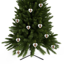 Load image into Gallery viewer, Festive Frenchie Ornaments, Pet Lover Gifts, Holiday Decor, Christmas Tree Decorations, 2-Sided Prints, Multiple Pack Options