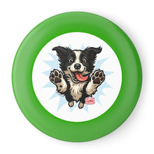 Load image into Gallery viewer, Happy Border Collie Illustration Frisbee | Dog Throwing Disc