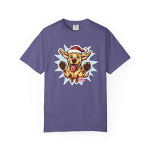 Load image into Gallery viewer, Christmas Yellow Labrador Retriever Dog T-shirt, Unisex Holiday Tee, Pet Lover Gift, Festive Animal Shirt, Funny Canine Apparel