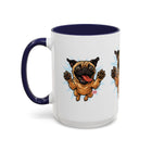 Pug Lover's Accent Coffee Mug, Cute Dog Mug, Pet Gift, Animal Lover's Present, Gift for Dog Owners, Funny Mug