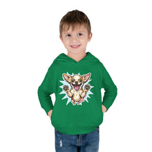Load image into Gallery viewer, Happy Jumping Chihuahua Toddler Hoodie | Cute Dog Paw Print Design