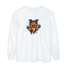 Load image into Gallery viewer, Happy Collie Dog Design Long Sleeve T-Shirt for Dog Lovers