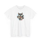 Cute Siberian Husky Dog Graphic Unisex Heavy Cotton Tee | Pet Lover Gift, Husky Apparel, Fun Casual Wear