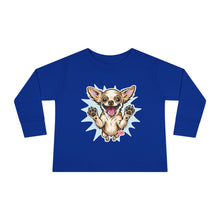 Load image into Gallery viewer, Happy Jumping Chihuahua Toddler Tee | Cute Dog Illustration
