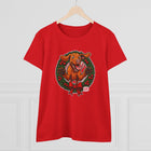 Festive Vizsla Dog Lover's Tee, Cute Animal T-Shirt, Holiday Gift, Casual Wear, Fun Christmas Design, Wreath Print Top