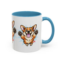 Load image into Gallery viewer, Corgi Coffee Mug - Cute Happy Corgi Accent Mug (11oz)