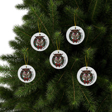 Load image into Gallery viewer, Playful German Shorthaired Pointer Puppy Wreath Ceramic Ornament | My First Christmas 2025