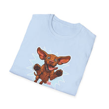 Load image into Gallery viewer, Vizsla Dad Shirt Men, Happy Vizsla Puppy T-Shirt, Excited Running Vizsla Mens Tee, Welcome Home Dog Shirt, Vizsla Lover Gift for Him