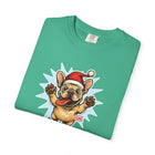 Festive French Bulldog T-shirt, Holiday Shirt, Unisex Tee, Dog Lover Gift, Christmas Apparel, Cute Pet T-shirt