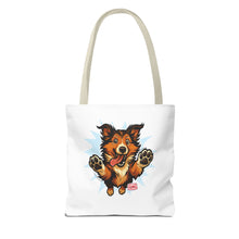 Load image into Gallery viewer, Cute Collie Dog Lover Tote Bag, AOP Dog Art Bag, Pet Owner Gift, Collie Lover Tote, Summer Beach Bag, Gifts for Dog Lovers