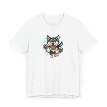 Load image into Gallery viewer, Playful Husky Dog Lover T-Shirt, Animal Lover Gift, Cute Pet Shirt, Casualwear, Gifts for Dog Owners, Unisex Tee