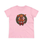 Festive Vizsla Dog Lover's Tee, Cute Animal T-Shirt, Holiday Gift, Casual Wear, Fun Christmas Design, Wreath Print Top