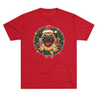 Festive Pug Christmas Tee, Holiday Shirt, Dog Lover Gift, Cute Animal Apparel, Unisex Crew Neck, Unique Christmas Present