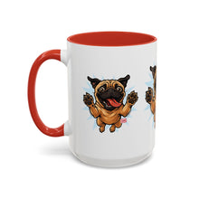 Load image into Gallery viewer, Pug Lover's Accent Coffee Mug, Cute Dog Mug, Pet Gift, Animal Lover's Present, Gift for Dog Owners, Funny Mug
