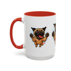 Pug Lover's Accent Coffee Mug, Cute Dog Mug, Pet Gift, Animal Lover's Present, Gift for Dog Owners, Funny Mug