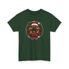 Christmas GSD Puppy Shirt, Holiday T-Shirt, Unisex Cotton Tee, Santa German Shepherd Dog Shirt