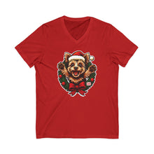 Load image into Gallery viewer, Joyful Christmas Yorkie Tee, Holiday T-Shirt, Festive Pet Shirt, Merry Christmas Top, Unisex Dog Lover Gift