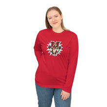 Load image into Gallery viewer, Red and White Border Collie Illustration Long Sleeve Shirt | Dog Art