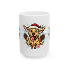 Festive Yellow Labrador Retriever Dog Mug - Perfect Holiday Gift for Dog Lovers, Fun Pet Mug, Christmas Present, Adorable Puppy Design