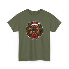 Load image into Gallery viewer, Christmas GSD Puppy Shirt, Holiday T-Shirt, Unisex Cotton Tee, Santa German Shepherd Dog Shirt
