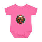 Christmas German Shepherd Puppy Bodysuit for Infants, Cute Baby Outfit, Baby Shower Gift, Infant Christmas Apparel, Adorable  GSD Babywear