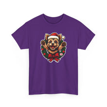 Load image into Gallery viewer, Christmas Yorkie Dog T-Shirt, Holiday Pet Tee, Unisex Graphic Tee, Cute Dog Lover Gift, Santa Dog Shirt, Christmas Apparel