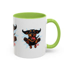 Dachshund Jumping Dog Accent Coffee Mug Cute Wiener Dog Gift (11oz)