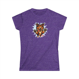 Fun Collie Dog Graphic Women's Softstyle Tee, Pet Lover Shirt, Cute Animal T-Shirt, Gift for Dog Moms, Casual Wear